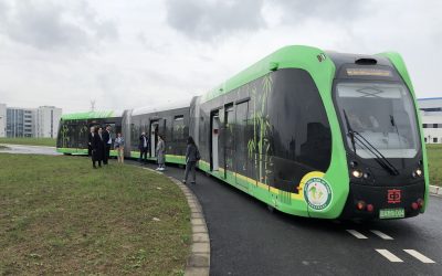 New-age tram pitched for trial in central Geelong