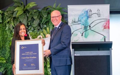 Corrina Eccles awarded 2022 Frank Costa Leadership Award